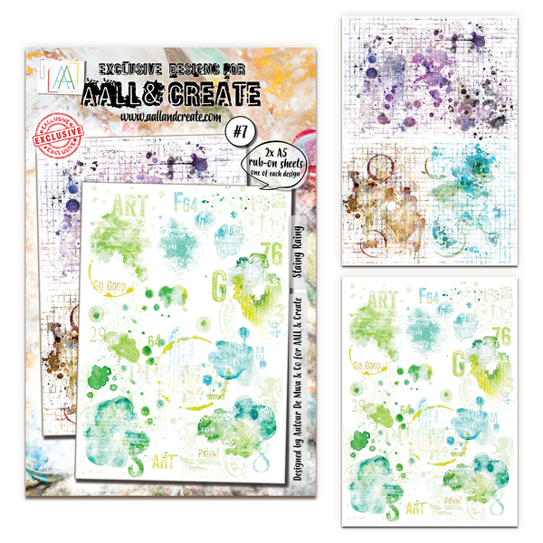 AALL & Create - A5 Rub-Ons - Stainy Rainy - #7