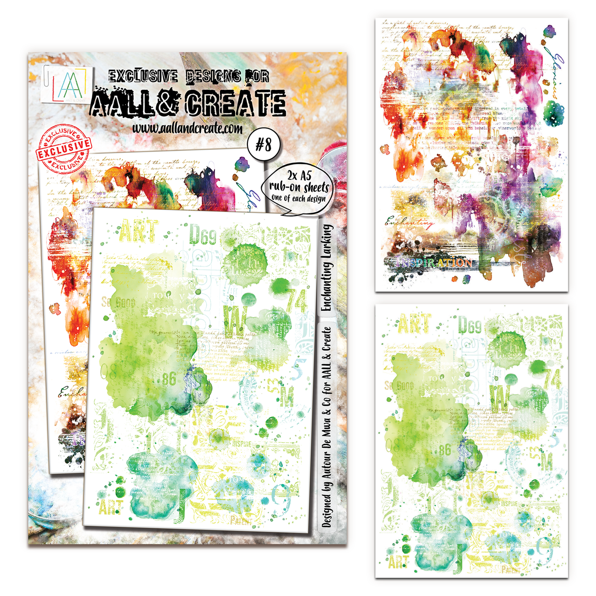 AALL & Create - A5 Rub-Ons - Enchanting Larking - #8