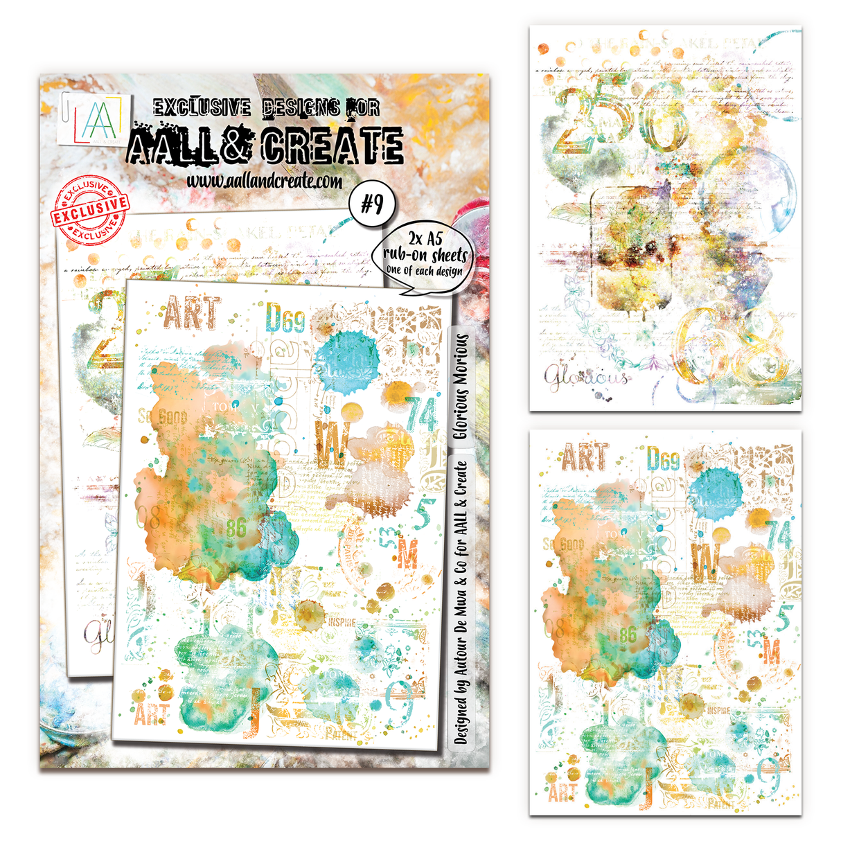 AALL & Create - A5 Rub-Ons - Glorious Morious - #9