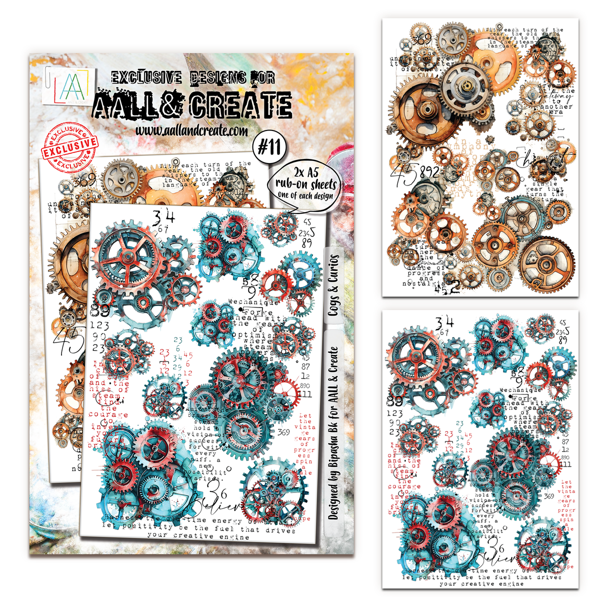 AALL & Create - A5 Rub-Ons - Cogs & Curios - #11