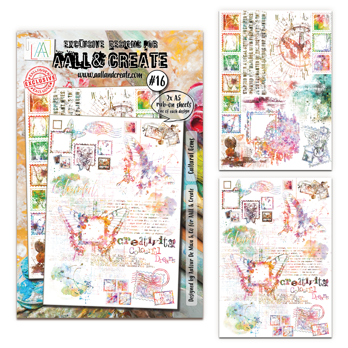 AALL & Create - A5 Rub-Ons - Cultural Gems - #16