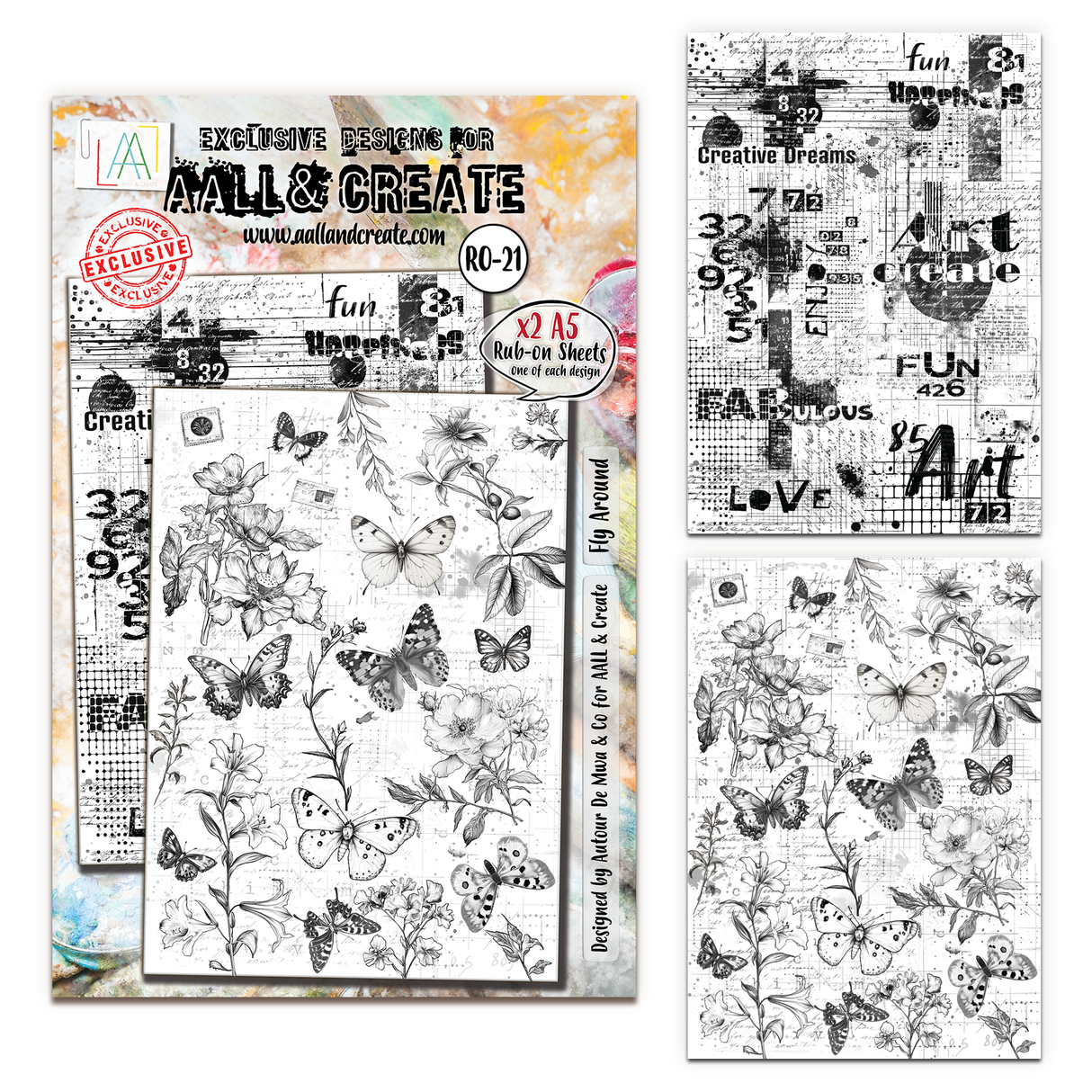 AALL & Create - A5 Rub-Ons - Fly Around - #21