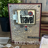 Sizzix - Multi Level Textured Impressions Embossing Folder Vault Airmail by Tim Holtz