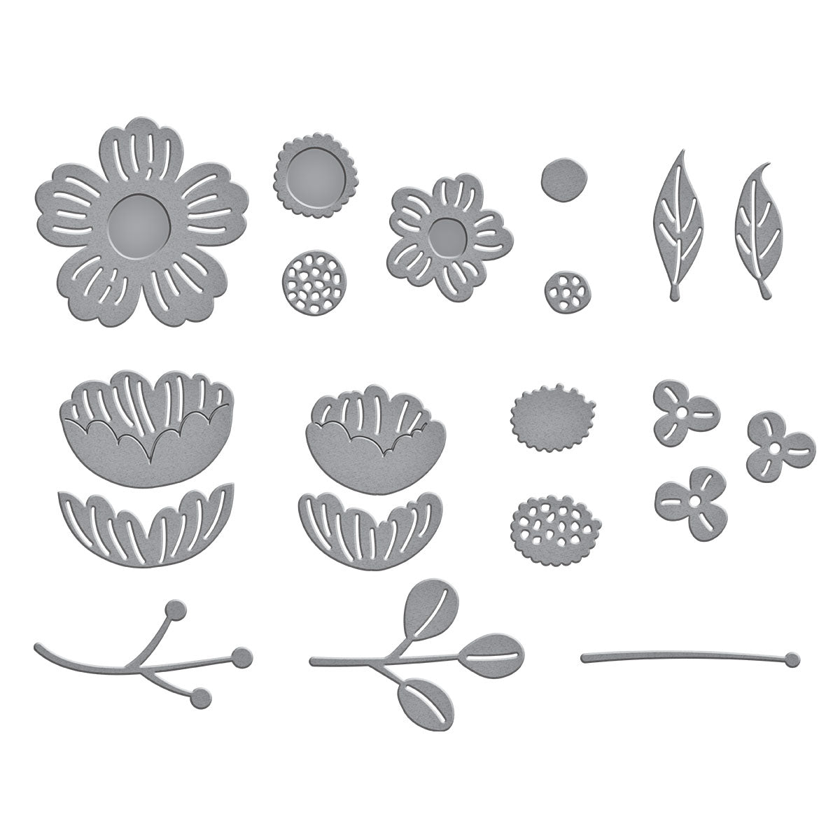 Spellbinders - Little Blooms Etched Dies from the Out and About Collection