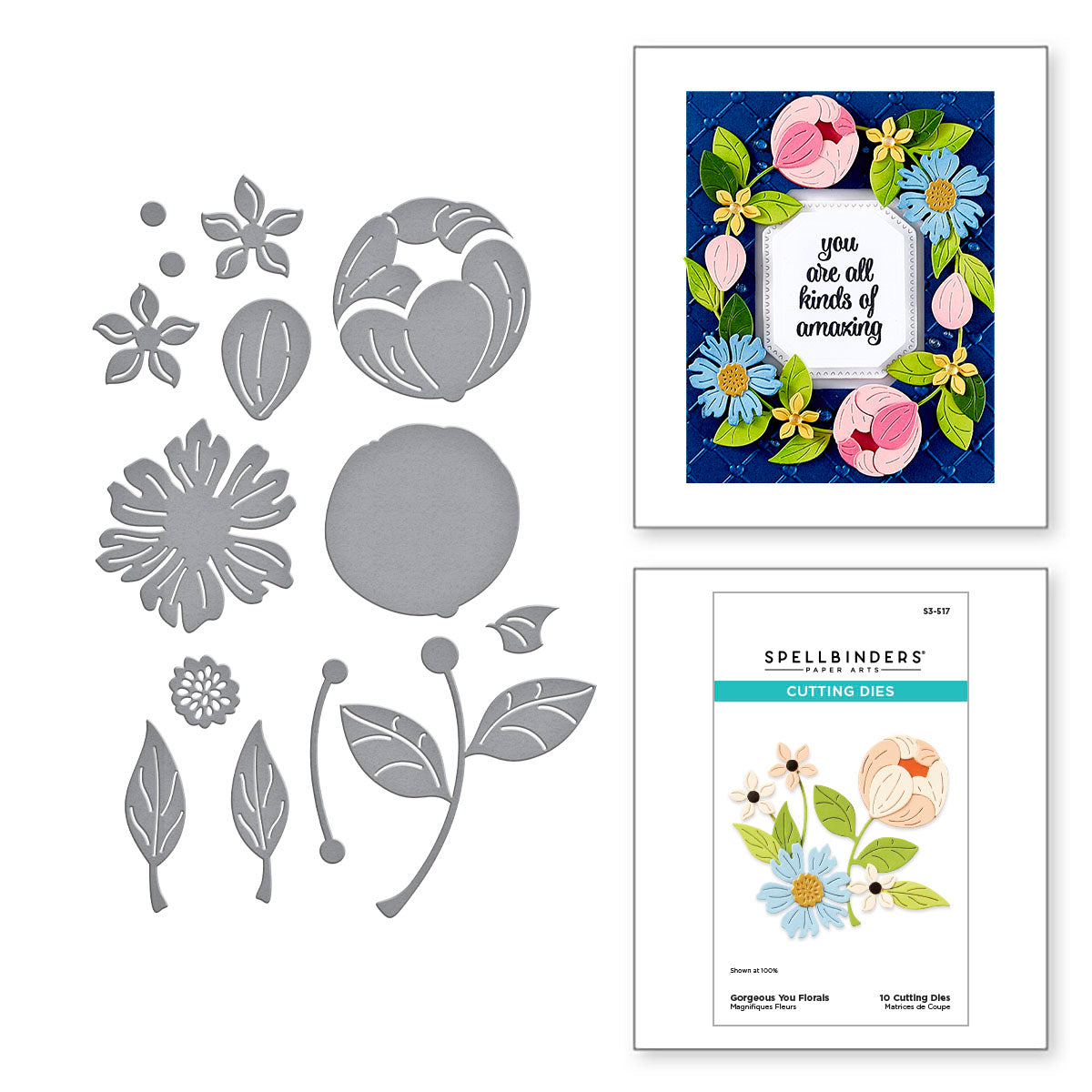 Spellbinders - Gorgeous You Florals Etched Dies