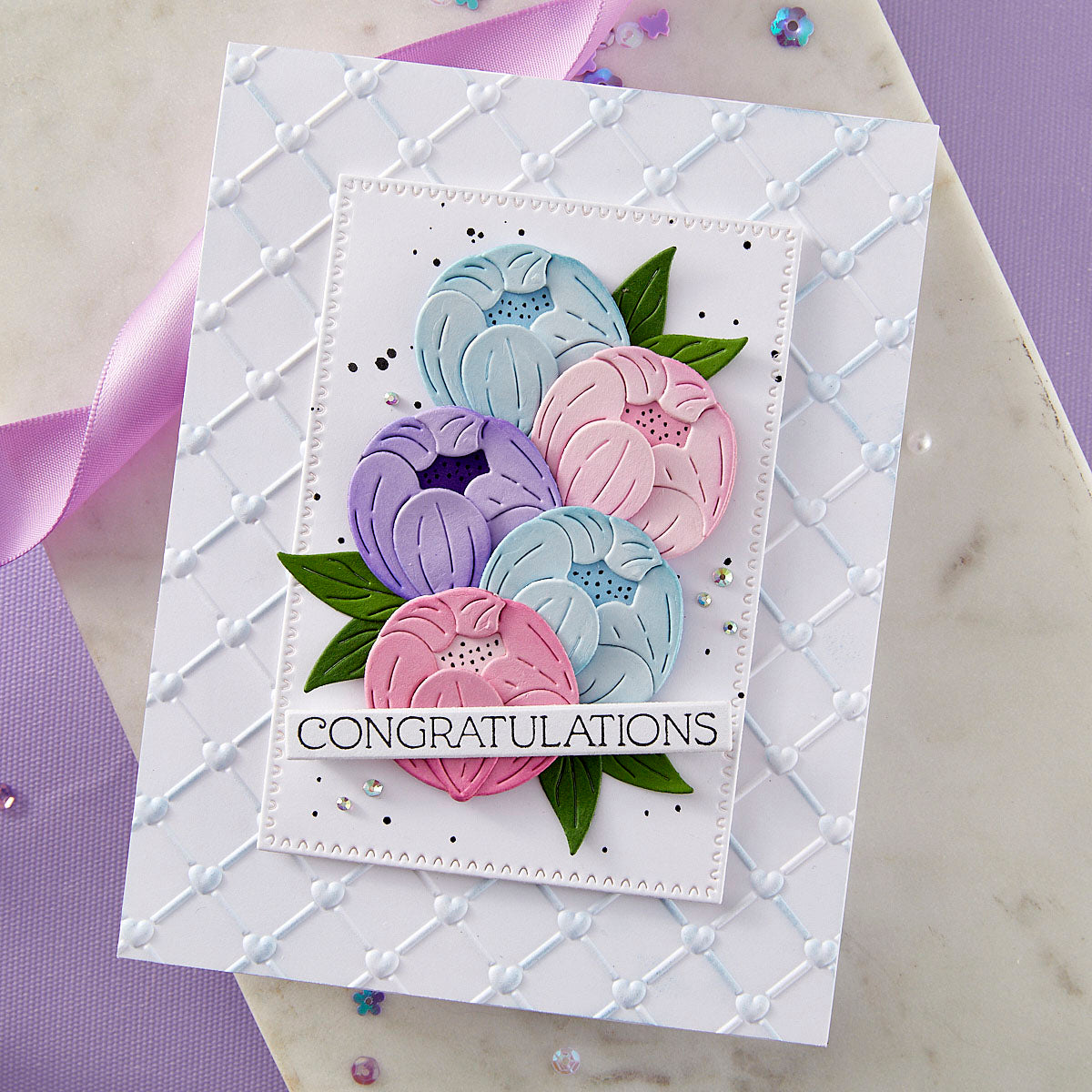 Spellbinders - Cross My Heart 3D Embossing Folder