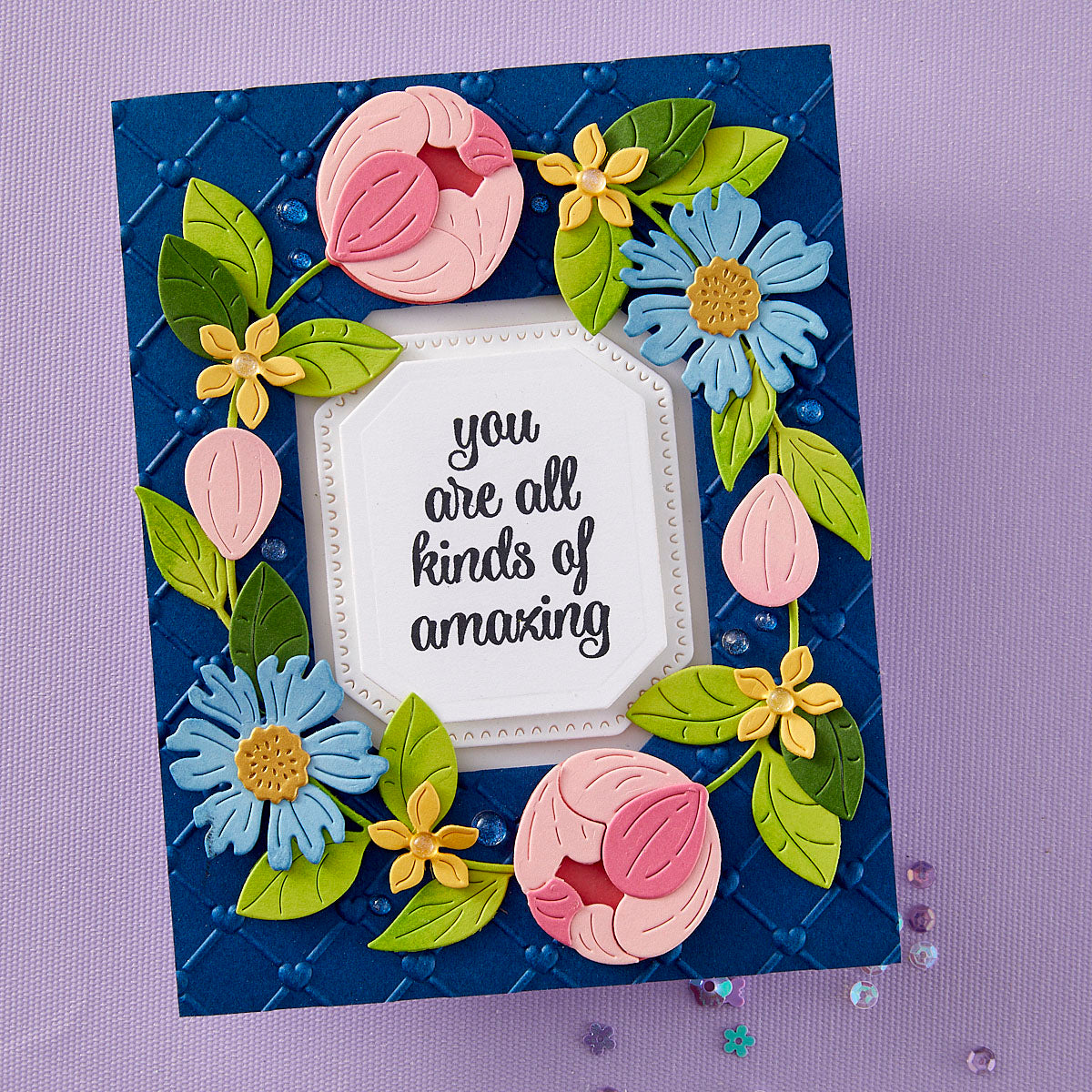 Spellbinders - Cross My Heart 3D Embossing Folder
