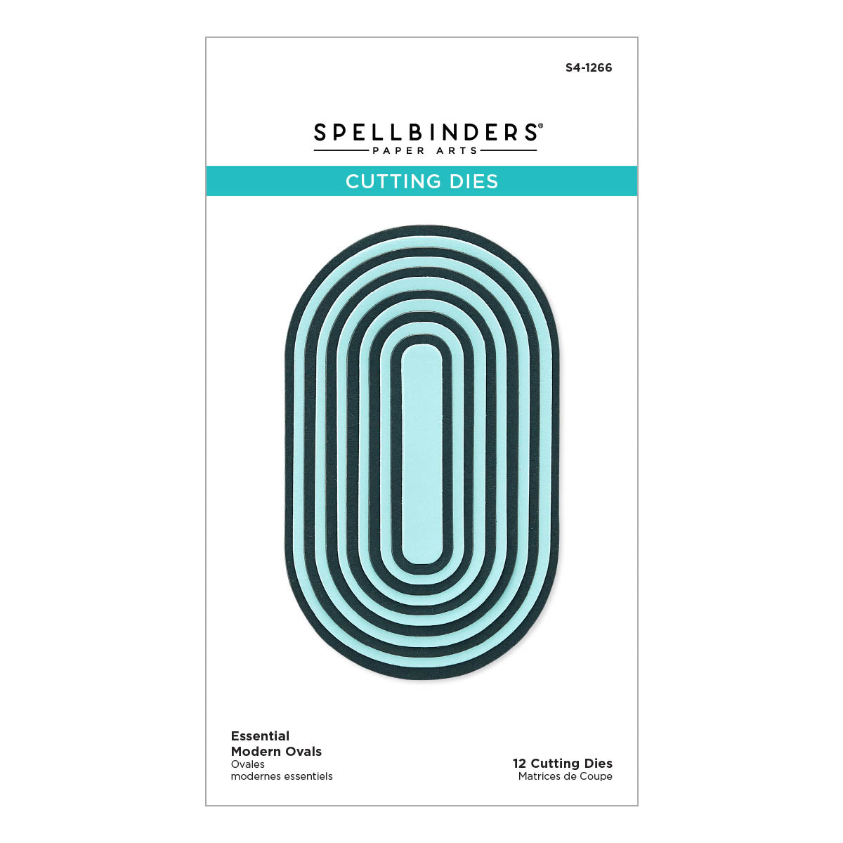 Spellbinders - Essential Modern Ovals Etched Dies from the Sealed for Summer Collection