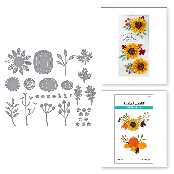 Spellbinders - Fall Florals Etched Dies Independents Only World Cardmaking Day Exclusive