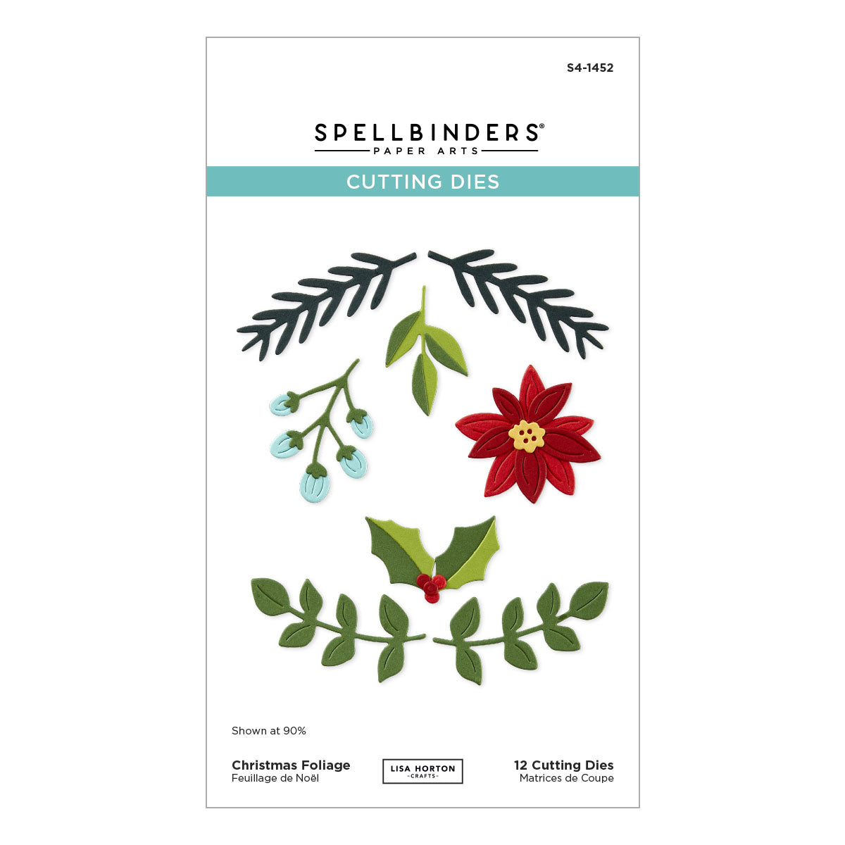 Spellbinders - Christmas Foliage Etched Dies by Lisa Horton