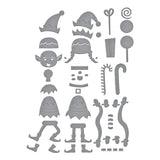 Spellbinders - Santa's Elves Etched Dies by Simon Hurley