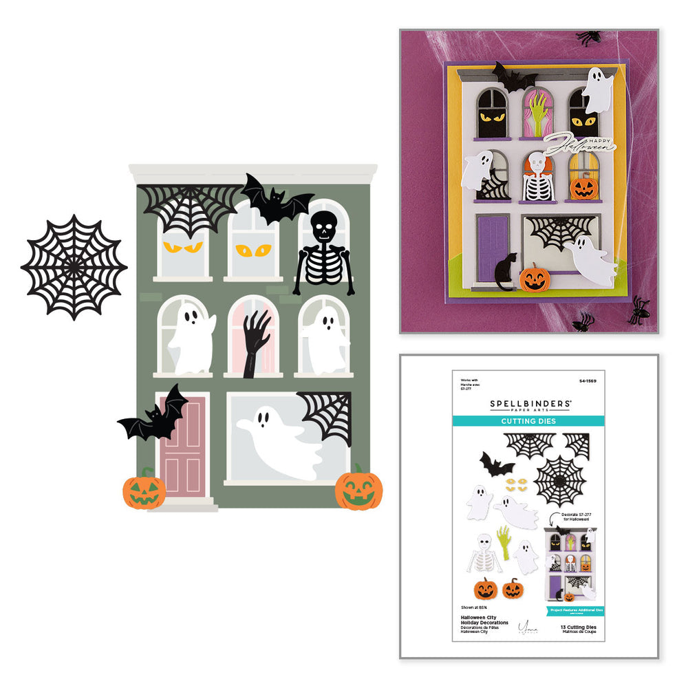 ***Pre-Order*** Spellbinders - Halloween City Holiday Decorations Etched Dies by Yana Smakula