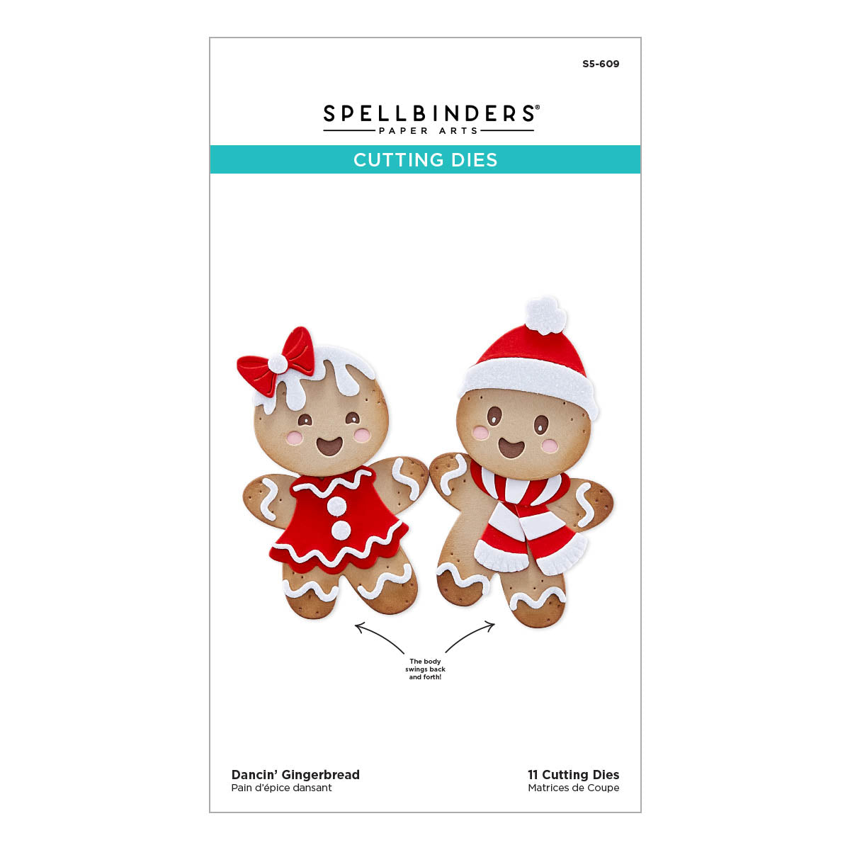 Spellbinders - Dancin' Gingerbread Etched Dies from the Dancin' Christmas Collection