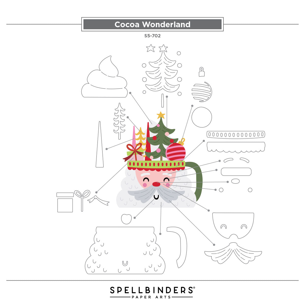 Spellbinders - Cocoa Wonderland Etched Dies