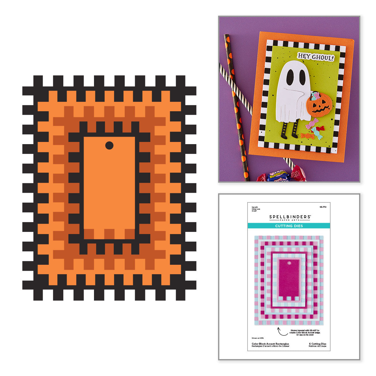 ***Pre-Order*** Spellbinders - Color Block Accent Rectangles Etched Dies
