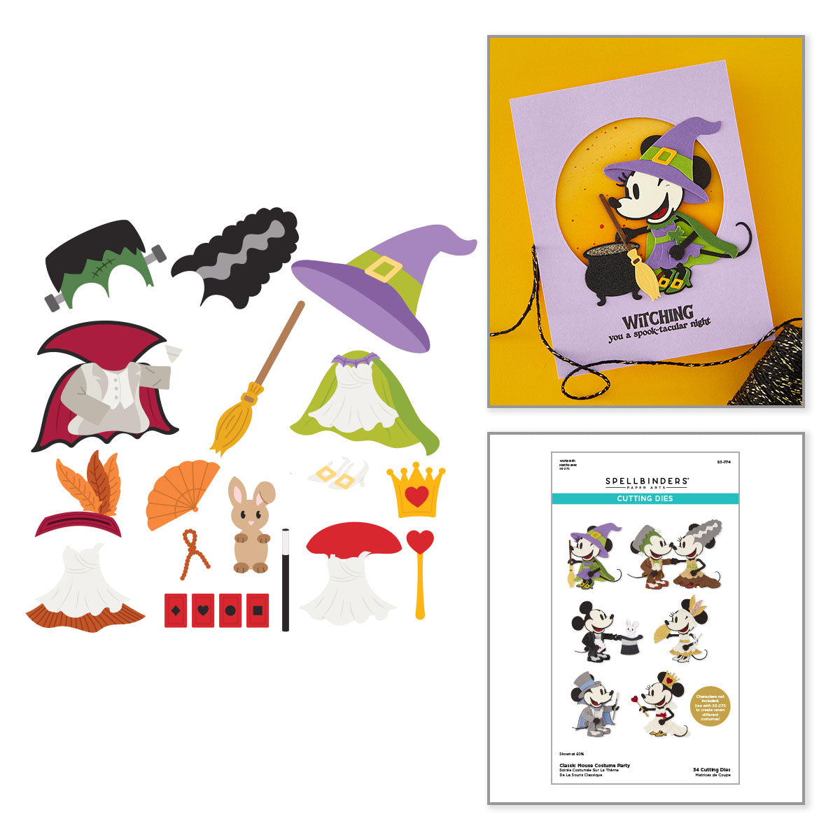 ***Pre-Order*** Spellbinders - Classic Mouse Costume Party Etched Dies