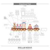 Spellbinders - Gingerbread Train Etched Dies by Stamperia