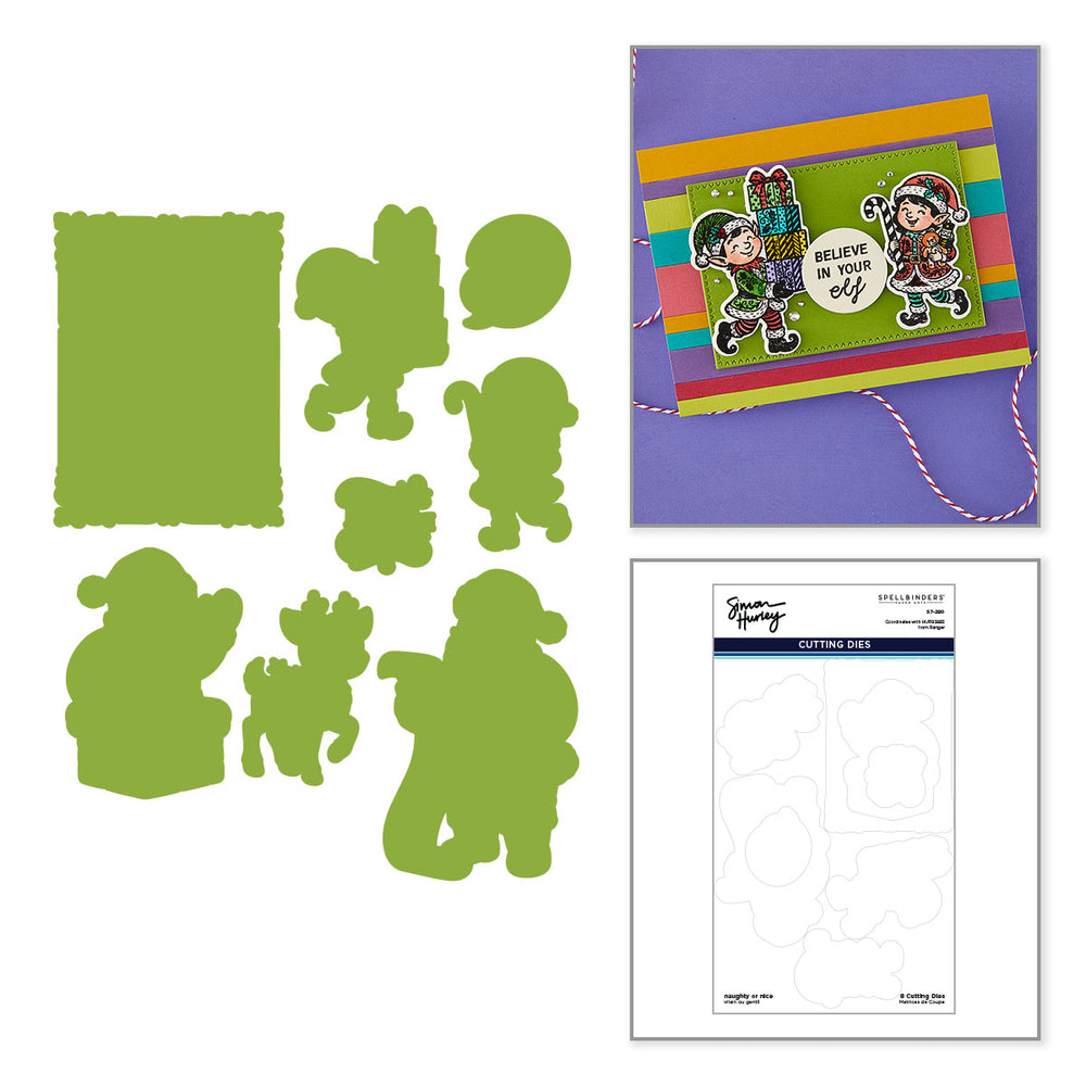 ***Pre-Order*** Spellbinders - Naughty or Nice Etched Dies for Coordinating Stamp Set by Simon Hurley