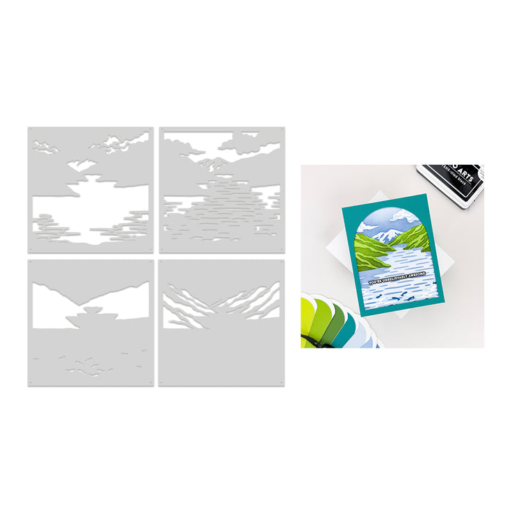 ***Pre-Order*** Hero Arts - Don't Stop Believing - Lake of Legends Stencil Set