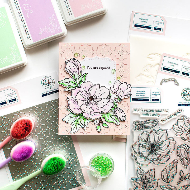 Pinkfresh Studio - Stamp - Magnolias