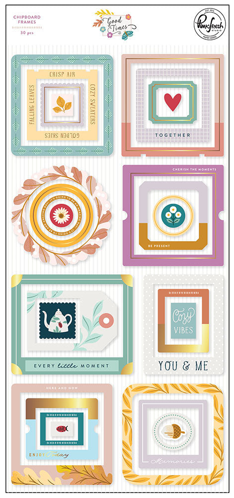 Pinkfresh Studio - Good Times - Chipboard Frames