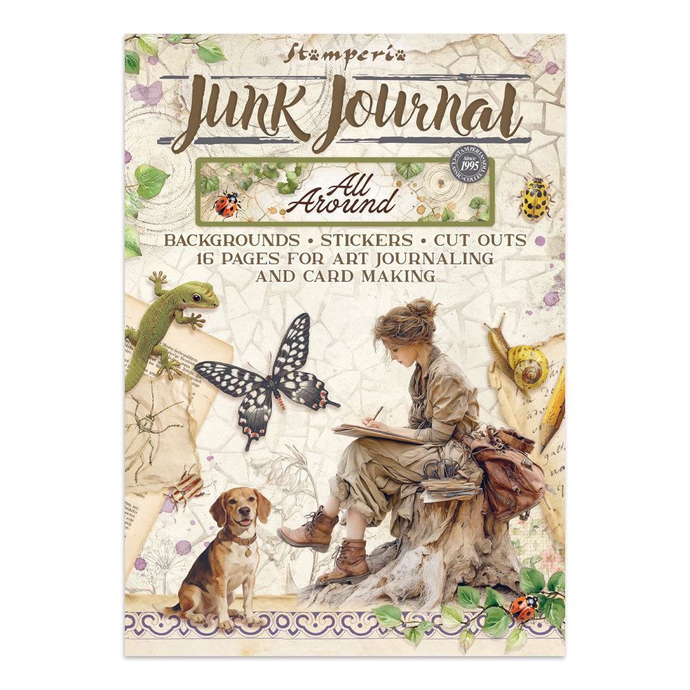 Stamperia - Printed Art Junk journal: stickers, cut-outs, backgrounds for Art and Craft - All Around