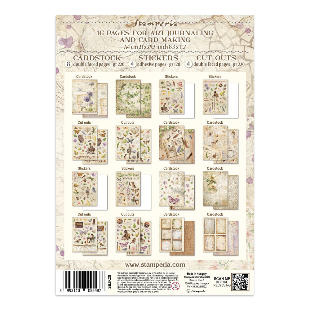 Stamperia - Printed Art Junk journal: stickers, cut-outs, backgrounds for Art and Craft - All Around