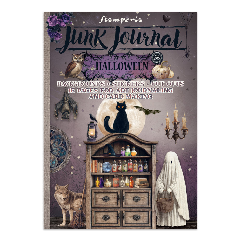 Stamperia - Printed Art Junk journal: stickers, cut-outs, backgrounds for Art and Craft - Halloween
