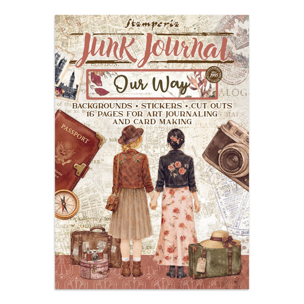 ***Pre-Order*** Stamperia - Printed Art Junk Journal: Stickers, Cut-Outs, Backgrounds For Art And Craft - Our Way
