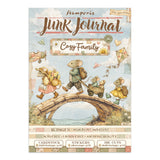 ***Pre-Order*** Stamperia - Printed Art Junk Journal: Stickers, Cut-Outs, Backgrounds For Art And Craft - Cozy Family