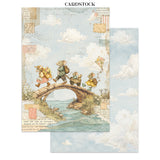 ***Pre-Order*** Stamperia - Printed Art Junk Journal: Stickers, Cut-Outs, Backgrounds For Art And Craft - Cozy Family