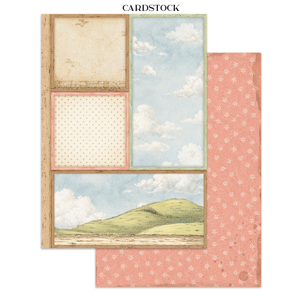 ***Pre-Order*** Stamperia - Printed Art Junk Journal: Stickers, Cut-Outs, Backgrounds For Art And Craft - Cozy Family
