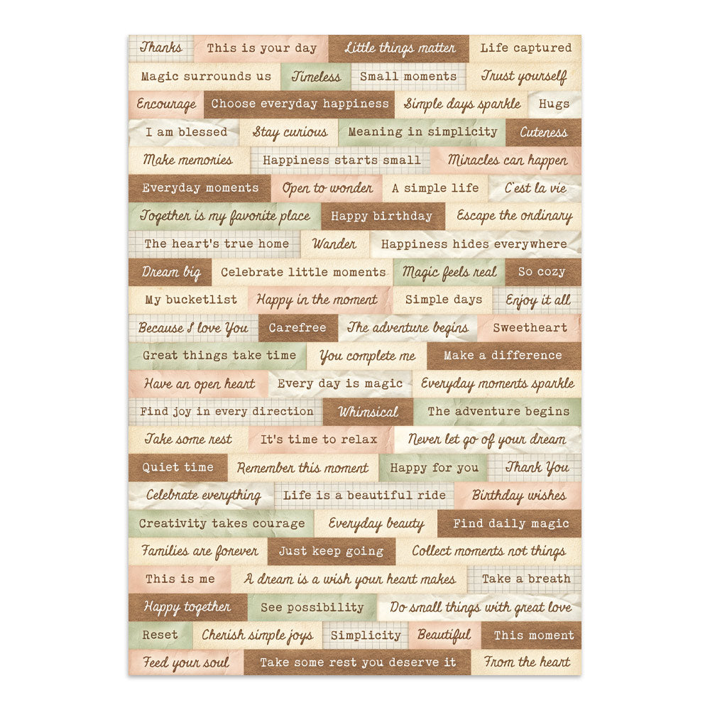 ***Pre-Order*** Stamperia - Printed Art Junk Journal: Stickers, Cut-Outs, Backgrounds For Art And Craft - Cozy Family