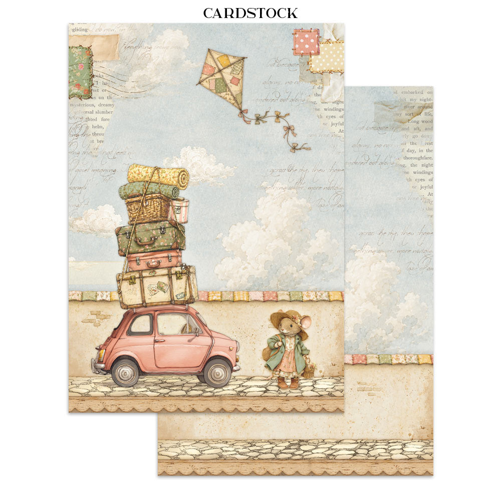 ***Pre-Order*** Stamperia - Printed Art Junk Journal: Stickers, Cut-Outs, Backgrounds For Art And Craft - Cozy Family