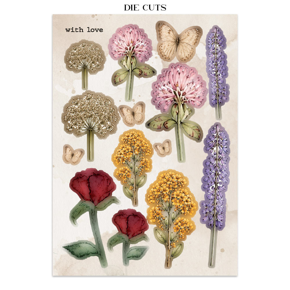 ***Pre-Order*** Stamperia - Printed Art Junk Journal Focus Points For Art And Craft A5 - Flowers And Poems