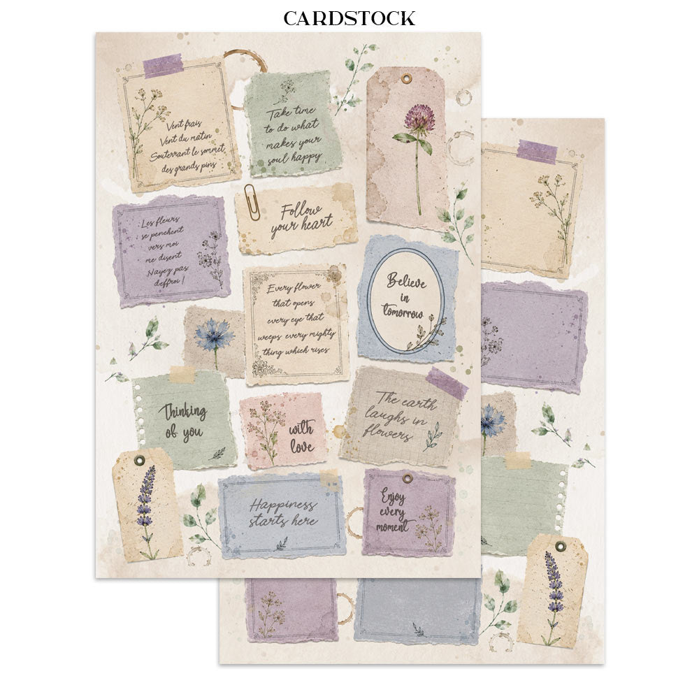 ***Pre-Order*** Stamperia - Printed Art Junk Journal Focus Points For Art And Craft A5 - Flowers And Poems