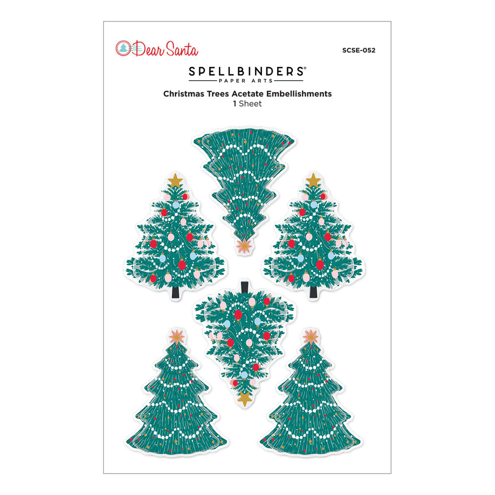 ***Pre-Order*** Spellbinders - Dear Santa Christmas Trees Dimensional Stickers