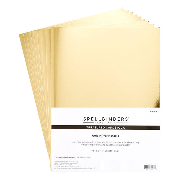 Spellbinders - Mirror Metallic Treasured Cardstock - Gold