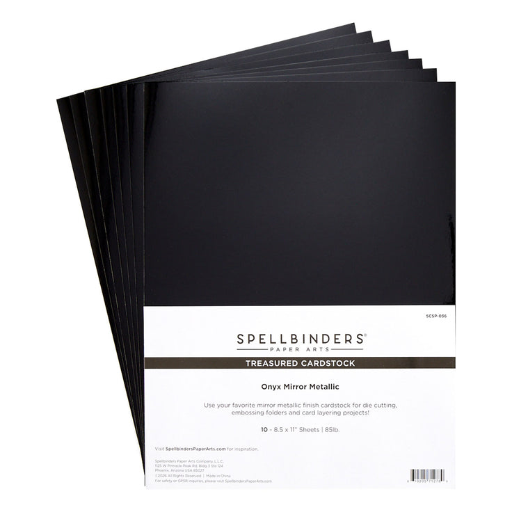 ***Pre-Order*** Spellbinders - Mirror Metallic Treasured Cardstock - Onyx