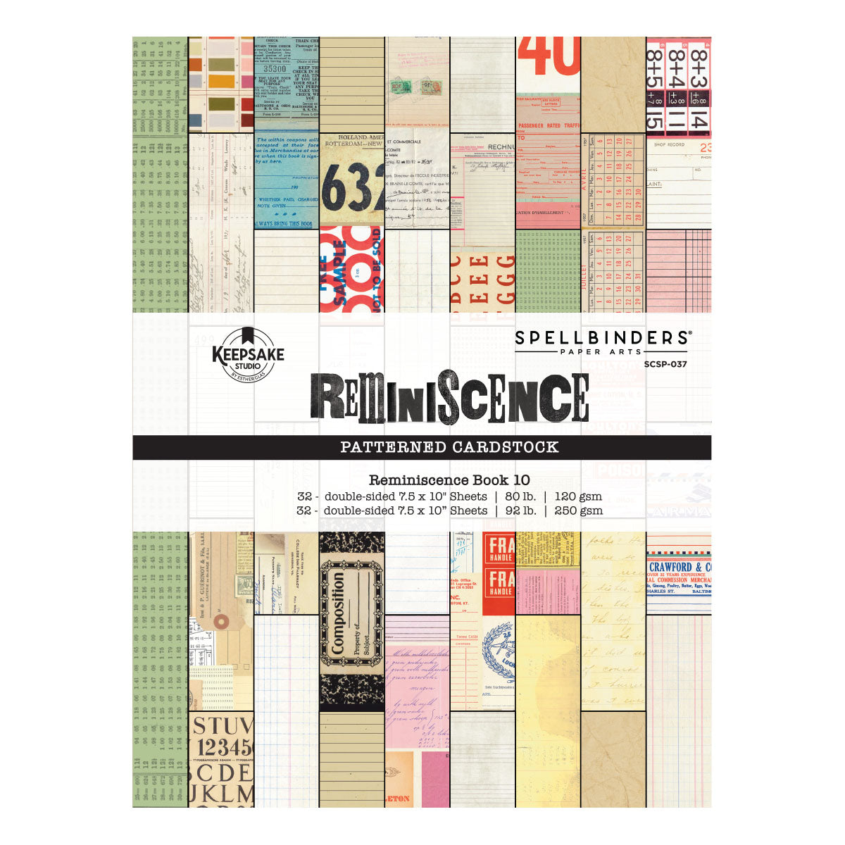 ***Pre-Order*** Spellbinders - Reminiscence Book 10 Patterned Cardstock by Esther Glas