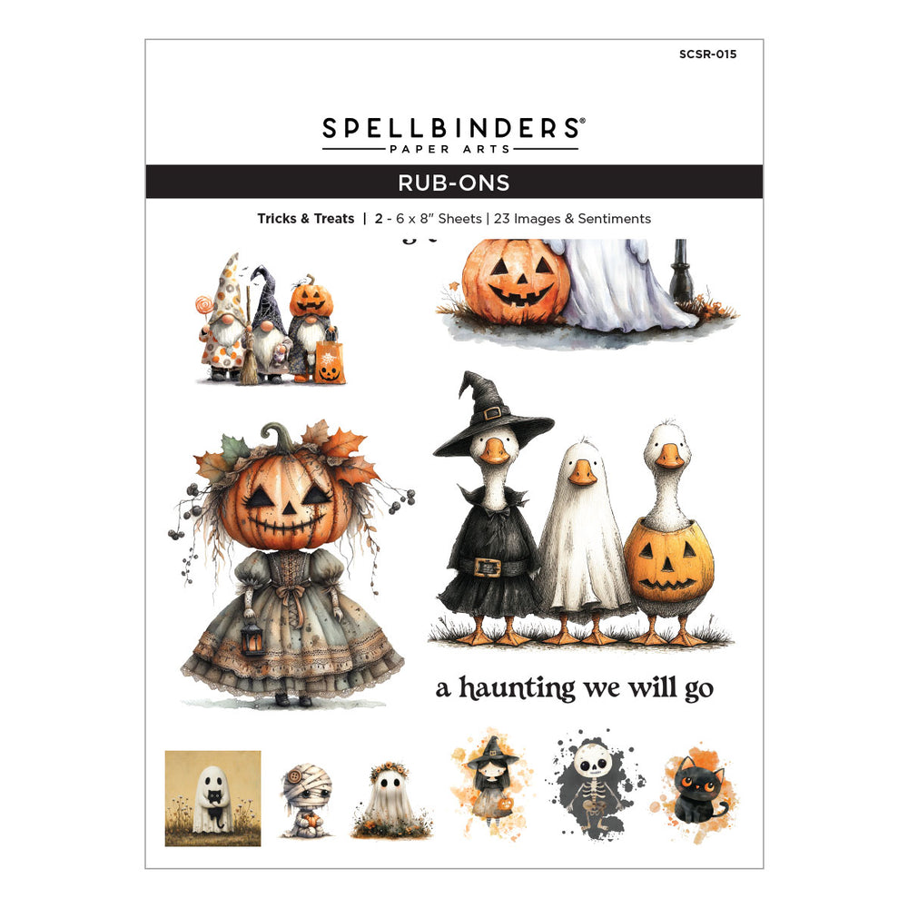 ***Pre-Order*** Spellbinders - Tricks & Treats Rub-On Sheets