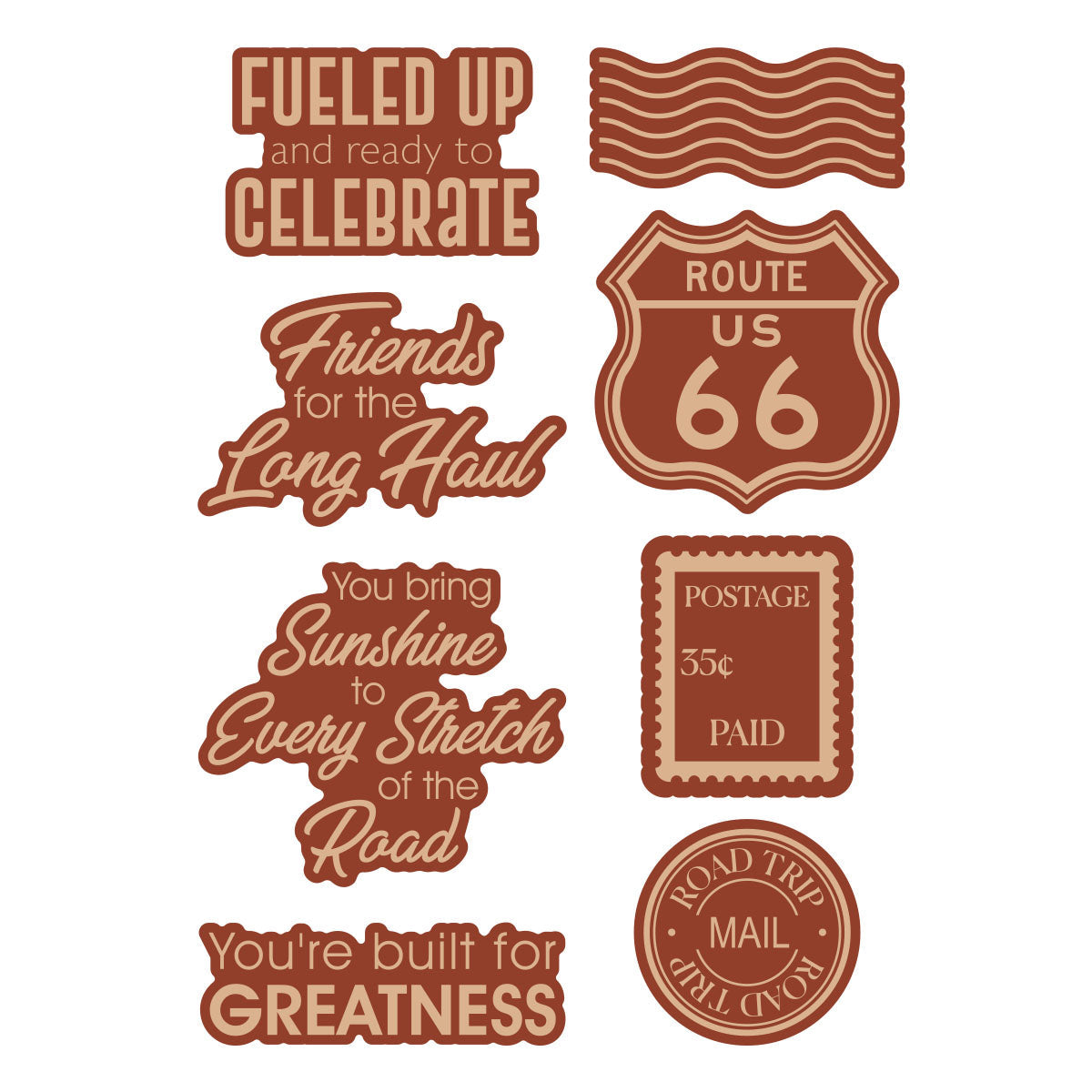 Spellbinders - Road Trip Adventures Sentiments Stamp & Die Set by Mindy Eggen