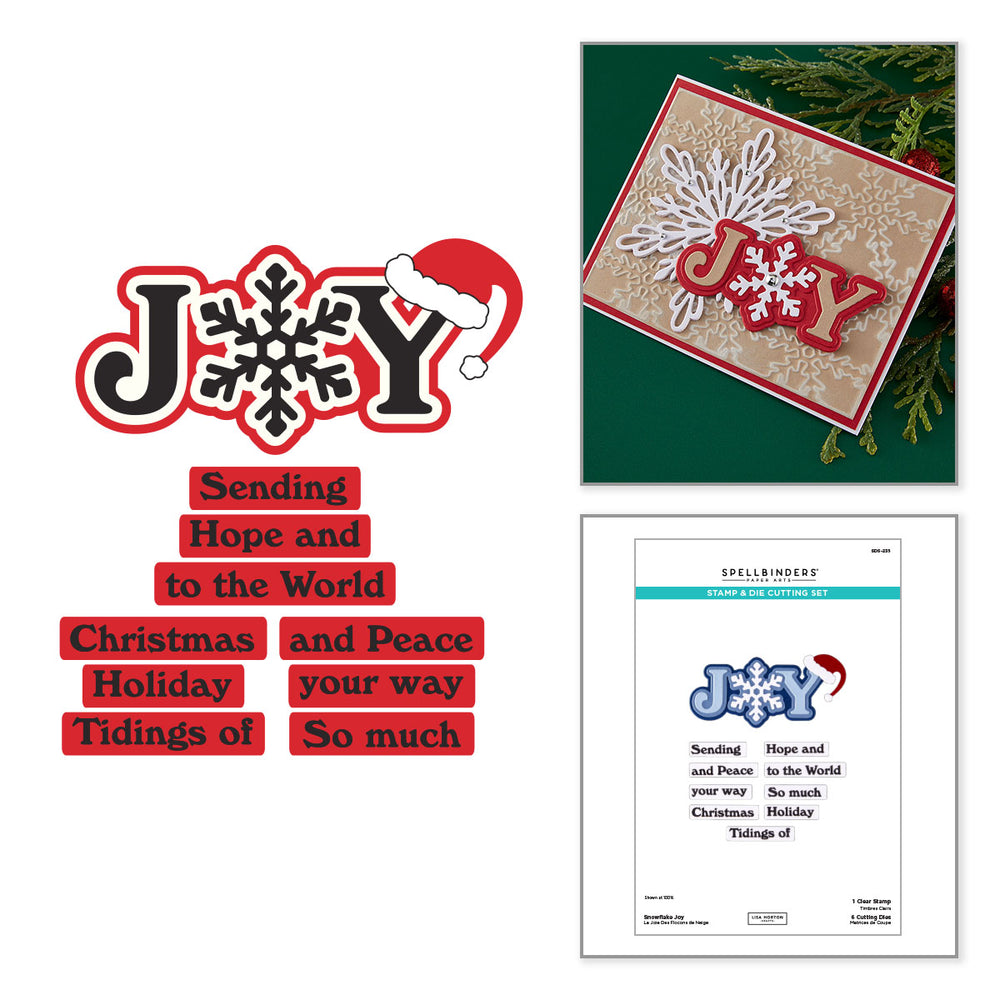 ***Pre-Order*** Spellbinders - Snowflake Joy Stamp & Die Set by Lisa Horton