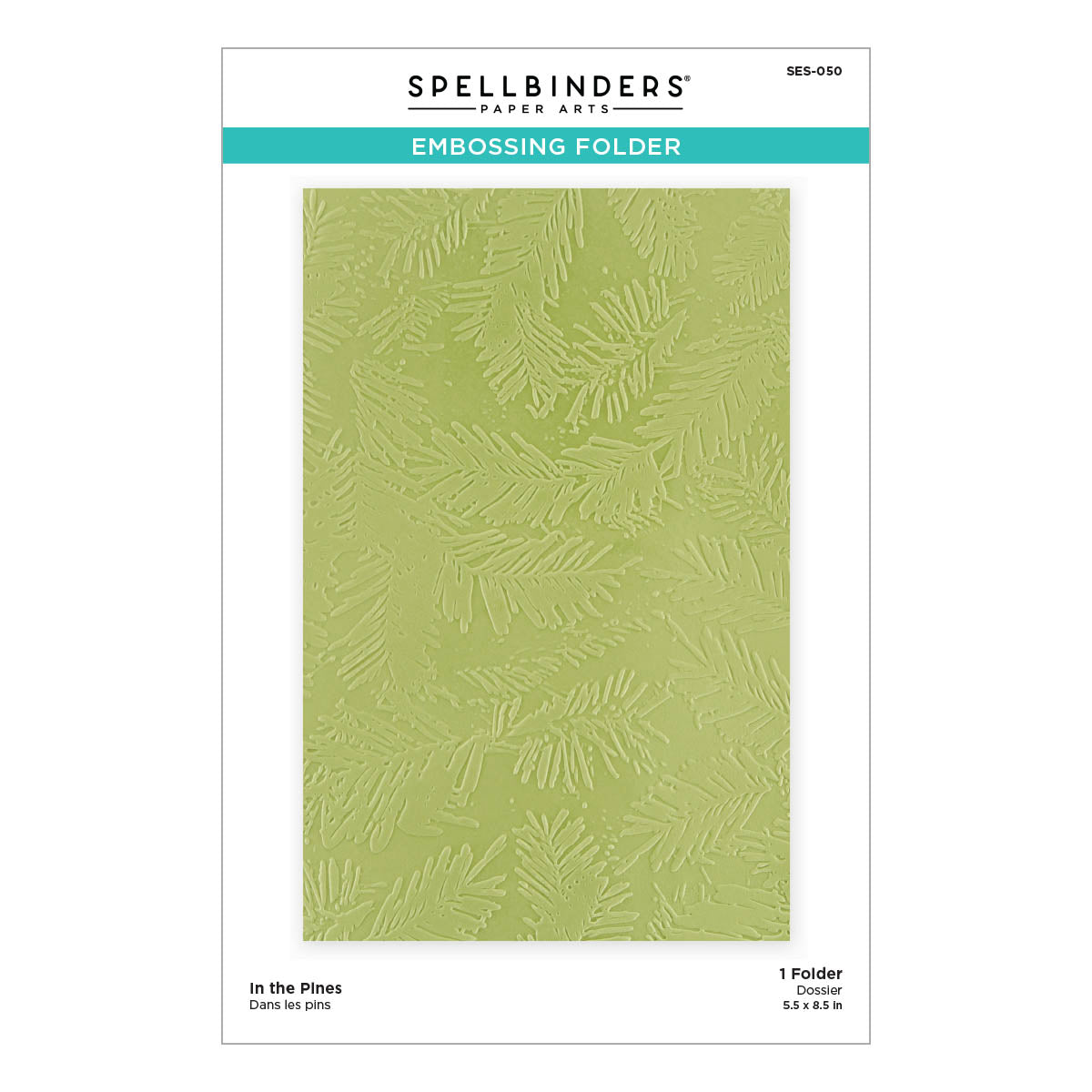 Spellbinders - In the Pines Embossing Folder from the Make It Merry Collection