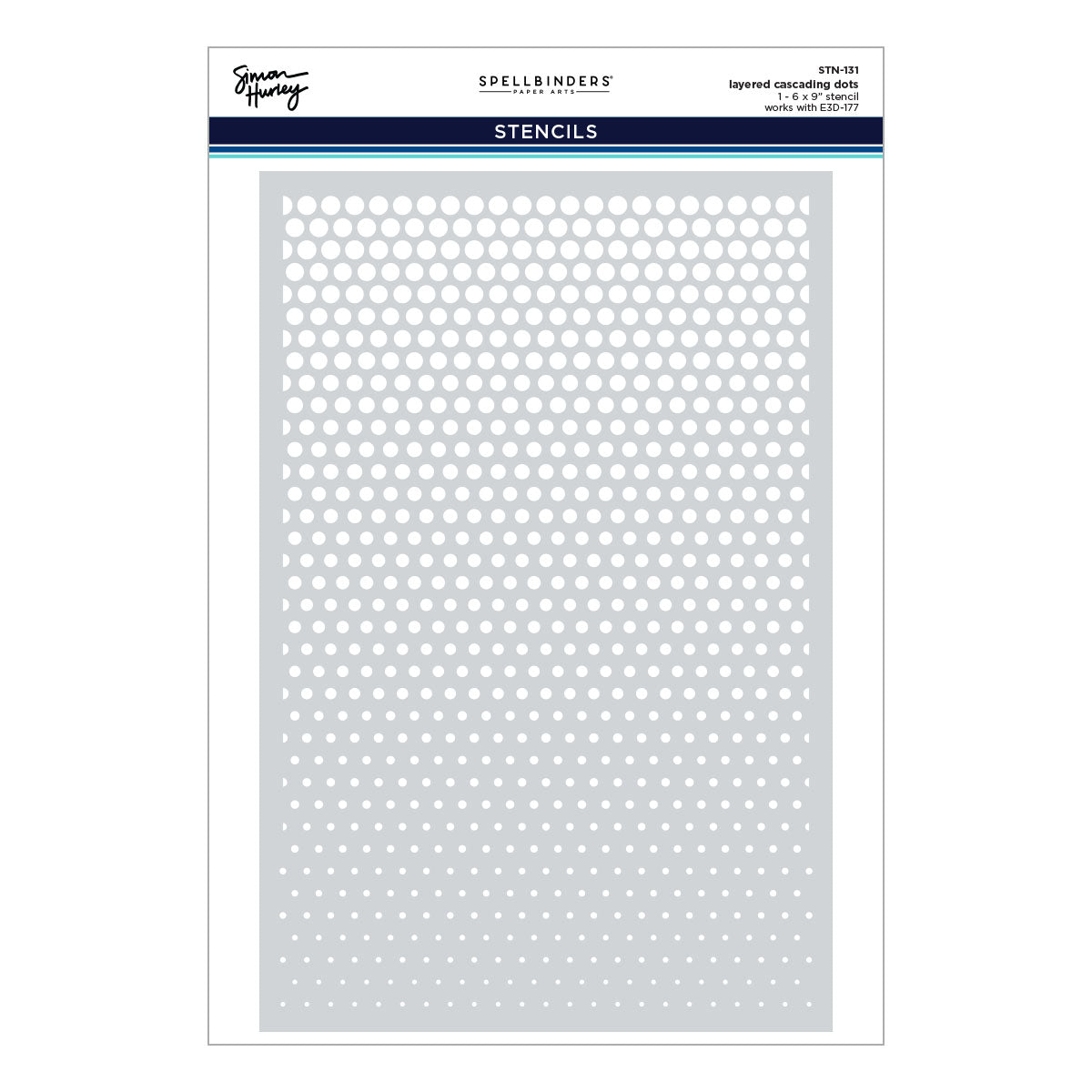 Spellbinders - Cascading Dots 3D Embossing Folder and Stencil Bundle by Simon Hurley