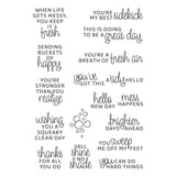 ***Pre-Order*** Spellbinders - Shiny New Day - Shiny New Day Sentiments Clear Stamp Set