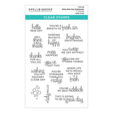 Spellbinders - Shiny New Day Sentiments Clear Stamp Set