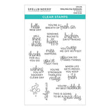***Pre-Order*** Spellbinders - Shiny New Day - Shiny New Day Sentiments Clear Stamp Set