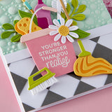 ***Pre-Order*** Spellbinders - Shiny New Day - Shiny New Day Sentiments Clear Stamp Set