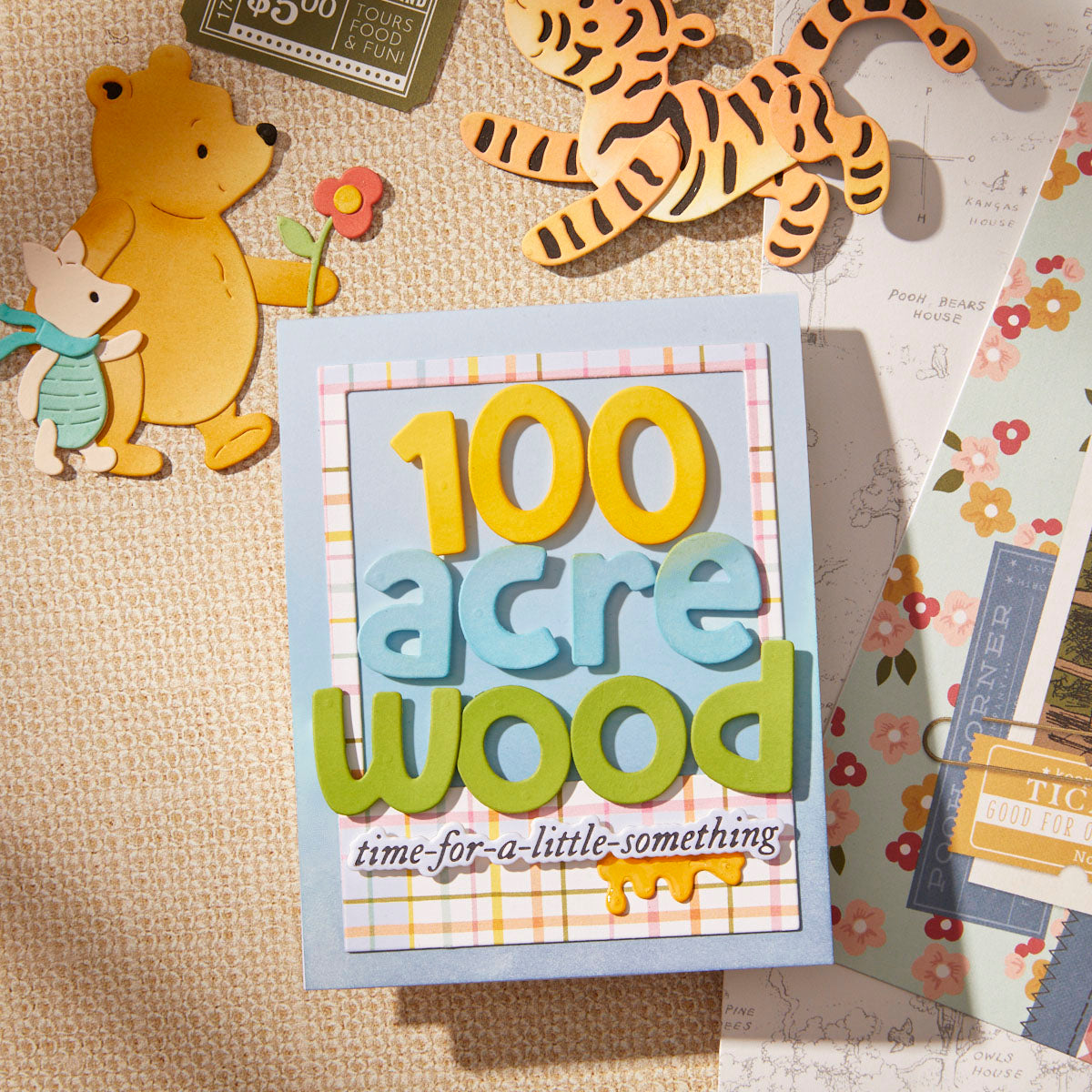 Spellbinders - Pooh's Alphabet, Numbers & More Etched Dies with Simple Stories